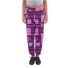 Squares-purple-stripes-texture Women s Jogger Sweatpants by Sapixe
