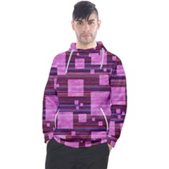 Squares-purple-stripes-texture Men s Pullover Hoodie