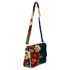 Flowers-vintage-floral Shoulder Bag With Back Zipper