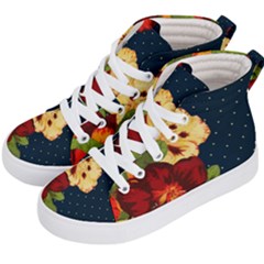 Flowers-vintage-floral Kids  Hi-top Skate Sneakers
