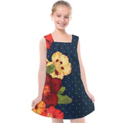 Flowers-vintage-floral Kids  Cross Back Dress