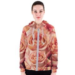 Roses-flowers-rose-bloom-petals Women s Zipper Hoodie