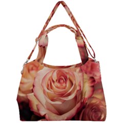 Roses-flowers-rose-bloom-petals Double Compartment Shoulder Bag