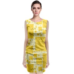 Party-confetti-yellow-squares Classic Sleeveless Midi Dress by Sapixe