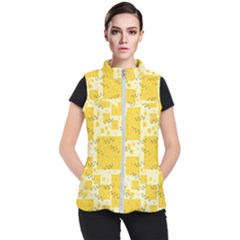 Party-confetti-yellow-squares Women s Puffer Vest