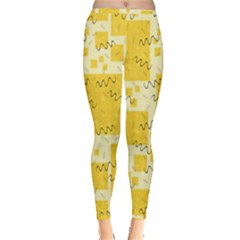 Party-confetti-yellow-squares Inside Out Leggings