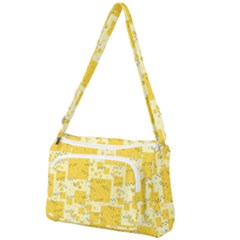 Party-confetti-yellow-squares Front Pocket Crossbody Bag