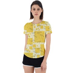 Party-confetti-yellow-squares Back Cut Out Sport Tee