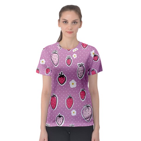 Juicy Strawberries Women s Sport Mesh Tee by SychEva