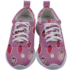 Juicy Strawberries Kids Athletic Shoes by SychEva