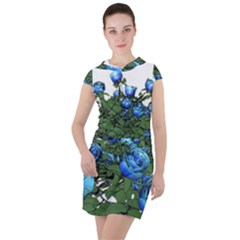Flowers-roses-rose-nature-bouquet Drawstring Hooded Dress