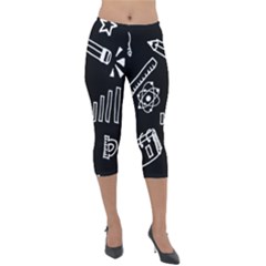 Knowledge-drawing-education-science Lightweight Velour Capri Leggings 