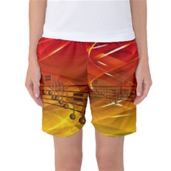 Music-notes-melody-note-sound Women s Basketball Shorts