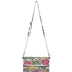 Leaves Foliage Batik Seamless Mini Crossbody Handbag by Sapixe