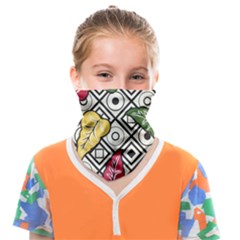 Leaves Foliage Batik Seamless Face Covering Bandana (kids) by Sapixe