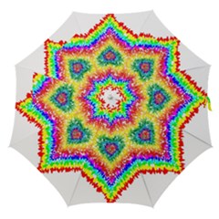Tie Dye Heart Colorful Prismatic Straight Umbrellas by Sapixe