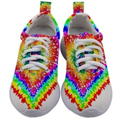 Tie Dye Heart Colorful Prismatic Kids Athletic Shoes