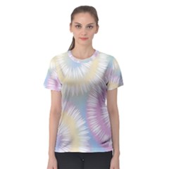 Tie Dye Pattern Colorful Design Women s Sport Mesh Tee