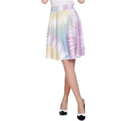 Tie Dye Pattern Colorful Design A-line Skirt