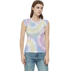 Tie Dye Pattern Colorful Design Women s Raglan Cap Sleeve Tee