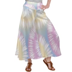 Tie Dye Pattern Colorful Design Satin Palazzo Pants