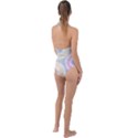 Tie Dye Pattern Colorful Design Plunge Cut Halter Swimsuit View2