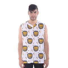 Lion Heads Pattern Design Doodle Men s Basketball Tank Top by Sapixe