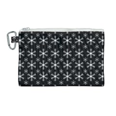 Snowflakes Background Pattern Canvas Cosmetic Bag (large)