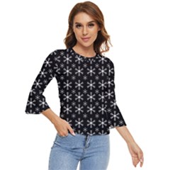 Snowflakes Background Pattern Bell Sleeve Top