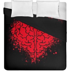 Heart Brain Mind Psychology Doubt Duvet Cover Double Side (king Size) by Sapixe