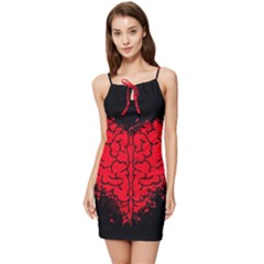 Heart Brain Mind Psychology Doubt Summer Tie Front Dress