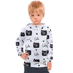 Cute Cameras Doodles Hand Drawn Kids  Hooded Pullover