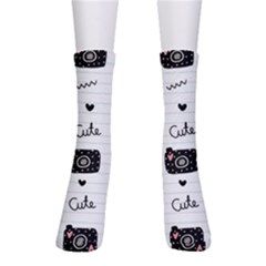 Cute Cameras Doodles Hand Drawn Men s Crew Socks