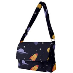 Cosmos Rockets Spaceships Ufos Full Print Messenger Bag (s)