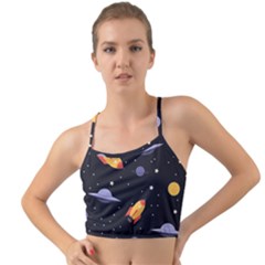 Cosmos Rockets Spaceships Ufos Mini Tank Bikini Top