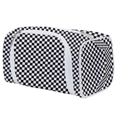 Black And White Checkerboard Background Board Checker Toiletries Pouch