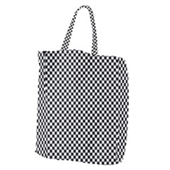 Black And White Checkerboard Background Board Checker Giant Grocery Tote