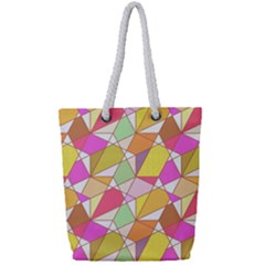 Power Pattern 821-1c Full Print Rope Handle Tote (small) by PatternFactory