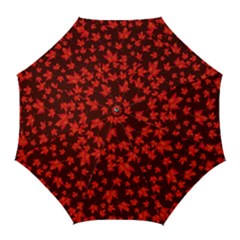 Red Oak And Maple Leaves Golf Umbrellas