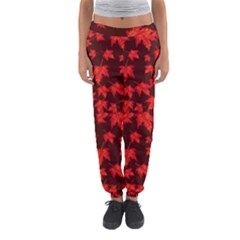 Red Oak And Maple Leaves Women s Jogger Sweatpants by Daria3107