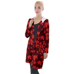 Red Oak And Maple Leaves Hooded Pocket Cardigan by Daria3107