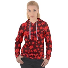 Red Oak And Maple Leaves Women s Overhead Hoodie