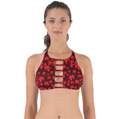 Red Oak And Maple Leaves Perfectly Cut Out Bikini Top