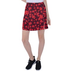 Red Oak And Maple Leaves Tennis Skirt