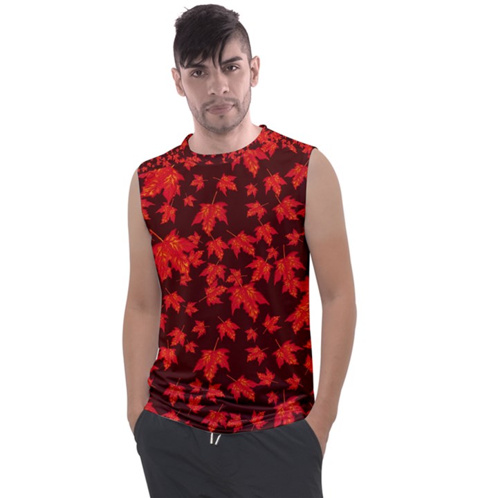 Red Oak And Maple Leaves Men s Regular Tank Top