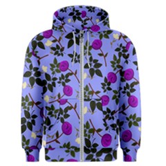 Purple Flower On Lilac Men s Zipper Hoodie by Daria3107