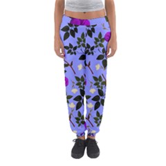 Purple Flower On Lilac Women s Jogger Sweatpants by Daria3107