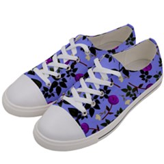 Purple Flower On Lilac Men s Low Top Canvas Sneakers by Daria3107