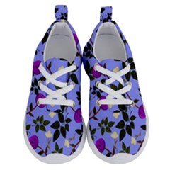 Purple Flower On Lilac Running Shoes