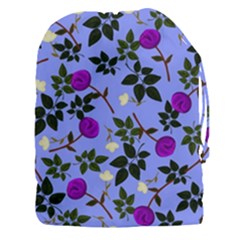 Purple Flower On Lilac Drawstring Pouch (3xl) by Daria3107